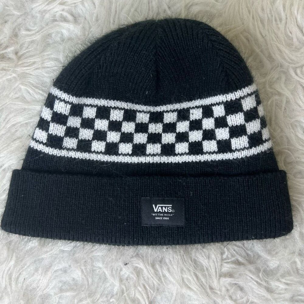 Vans black and white beanie OS